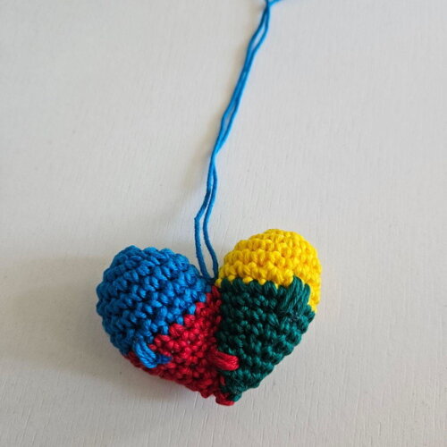 Coração Amigurumi Autismo Chaveirinho