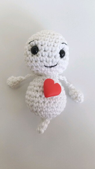 Fantasminha do Amor Amigurumi Brilha no Escuro