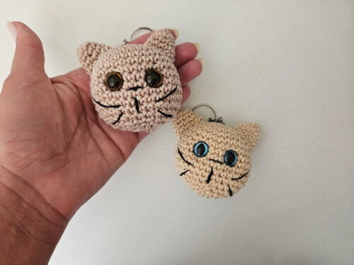 Gatinho Chaveiro de Crochê Amigurumi
