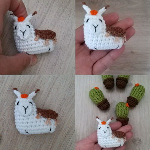 Ilhama pingente amigurumi