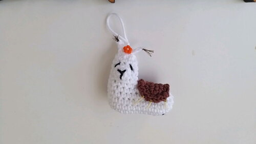 Ilhama pingente amigurumi