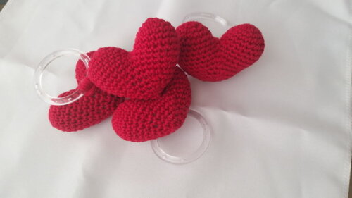 Kit 6 Porta Guardanapos Coração Amigurumi