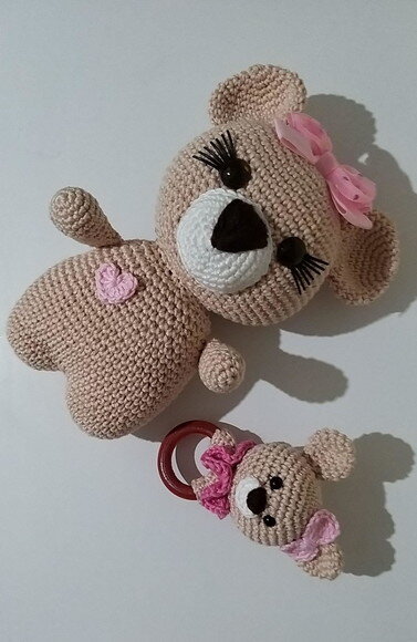 Kit Ursinhos Amigurumi para Bebês
