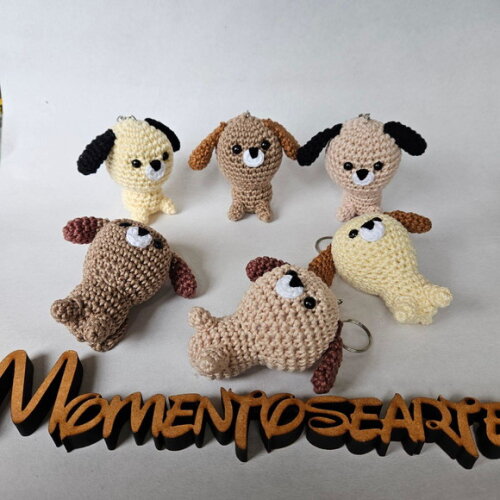Lembrancinha cachorrinho amigurumi chaveiro