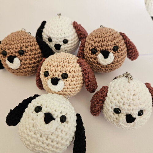 Lembrancinha Cachorrinho Amigurumi Chaveiro