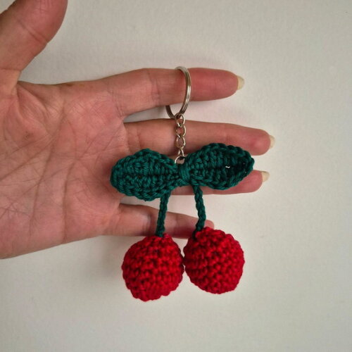Lembrancinha Cerejinhas Amigurumi Chaveiros