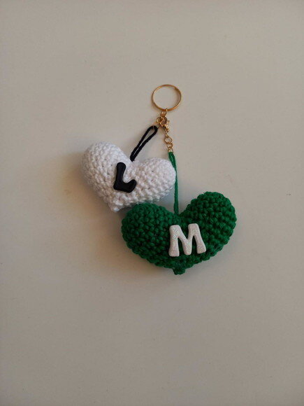 Lembrancinha de Casamento Duplo Coração Amigurumi