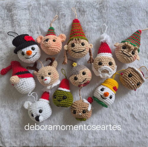 Lembrancinha de Natal Bolinhas Chaveirinhos ou Enfeite