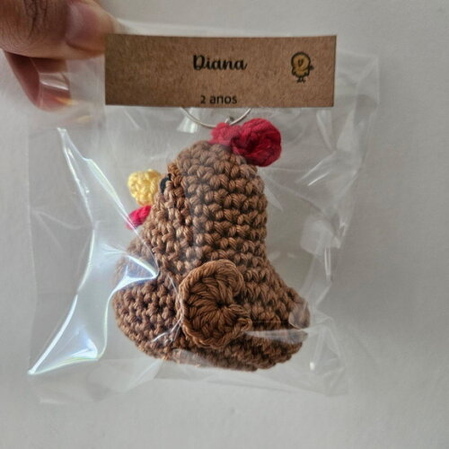 Lembrancinha Galinha de Crochê