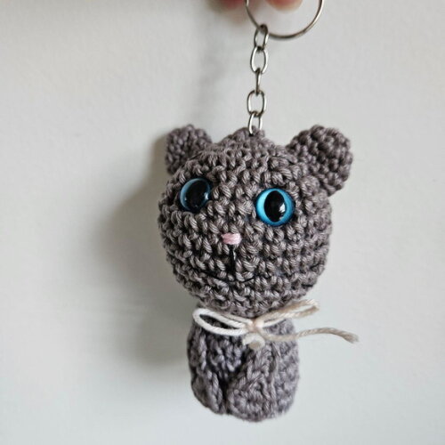 Lembrancinha gatinho amigurumi chaveiro