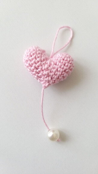 Lembrancinha Maternidade Mini Coração Amigurumi Chaveirinho