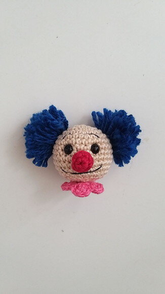 Lembrancinha Palhacinho Amigurumi Chaveirinho