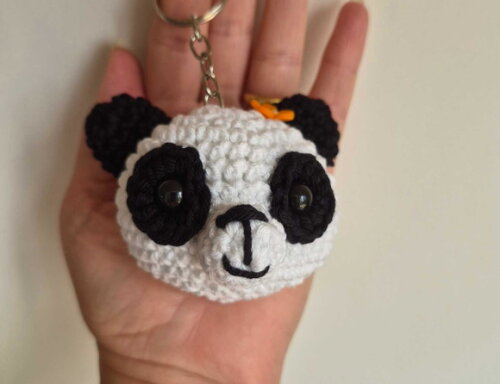 Lembrancinha Panda Amigurumi Chaveiros