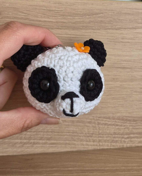 Lembrancinha Panda Amigurumi Chaveiros