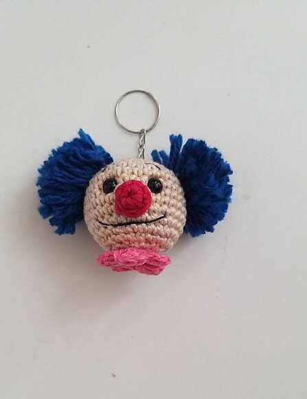 Lembrancinha Palhacinho Amigurumi Chaveirinho