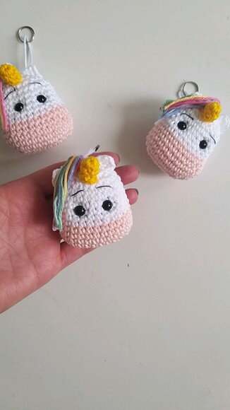 Lembrancinha unicornio amigurumi chaveirinho