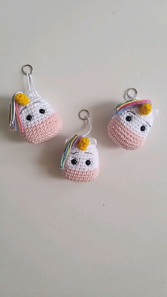 Lembrancinha unicornio amigurumi chaveirinho