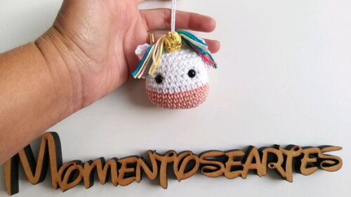 Lembrancinha unicornio amigurumi chaveirinho