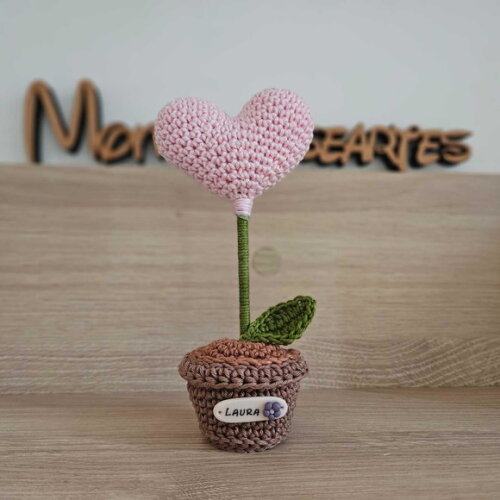 Lembrancinha Vasinho de Amor de Crochê