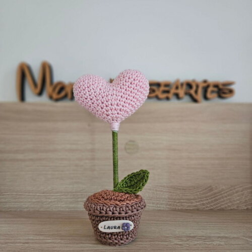Lembrancinha Vasinho de Amor de Crochê