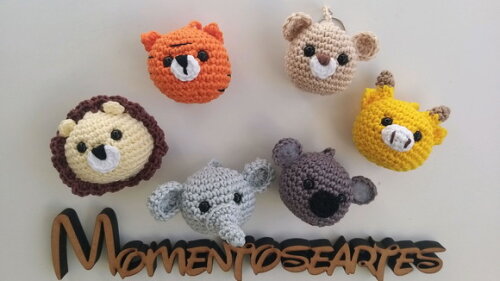 Lembrancinhas Animais Amigurumi Chaveiro