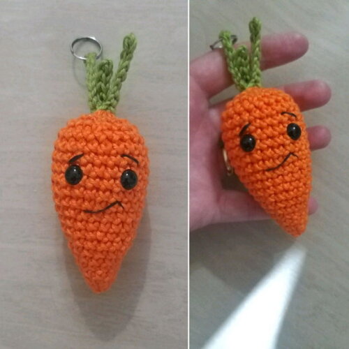 Lembrancinhas cenourinha amigurumi chaveiro