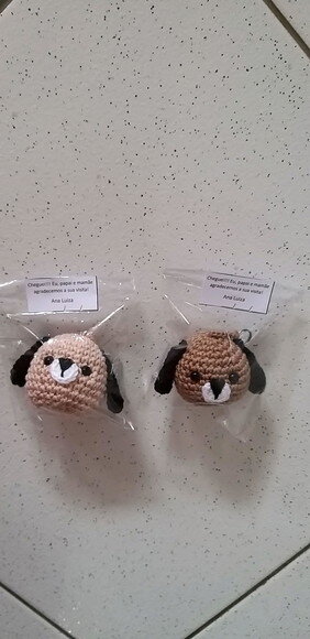 Lembrancinhas chaveirinhos cachorrinho amigurumi