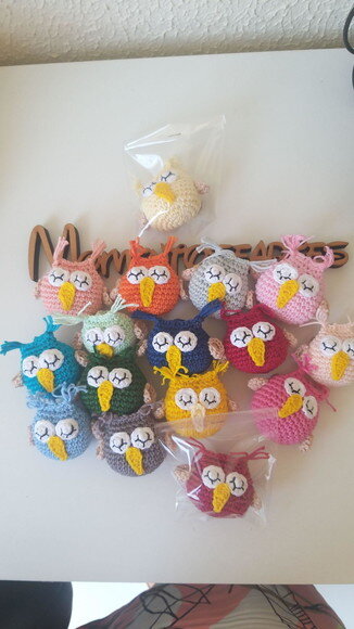 Lembrancinhas chaveirinhos corujinha amigurumi