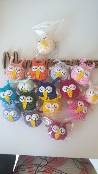 Lembrancinhas chaveirinhos corujinha amigurumi