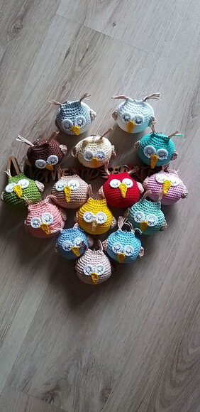 Lembrancinhas chaveirinhos corujinha amigurumi