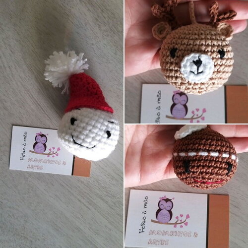 Lembrancinhas Chaveirinhos Natal Amigurumi Preço Unit.