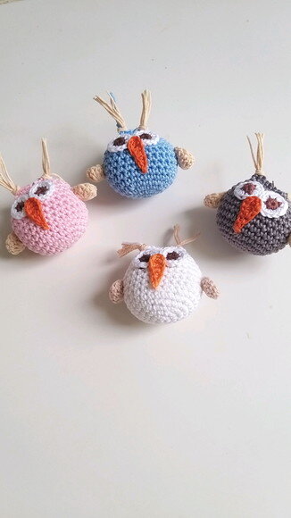 Lembrancinhas Corujinha Amigurumi Chaveirinho