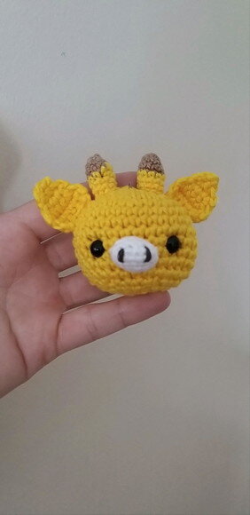 Lembrancinhas Girafa Amigurumi Chaveiro