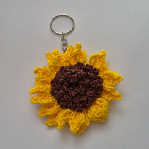 Lembrancinhas Girassol Amigurumi Chaveirinhos