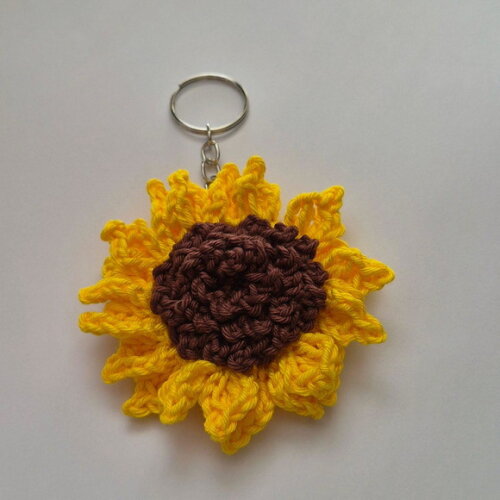 Lembrancinhas Girassol Amigurumi Chaveirinhos