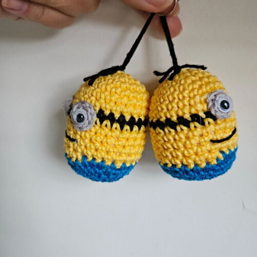 Lembrancinhas minions amigurumi chaveiro