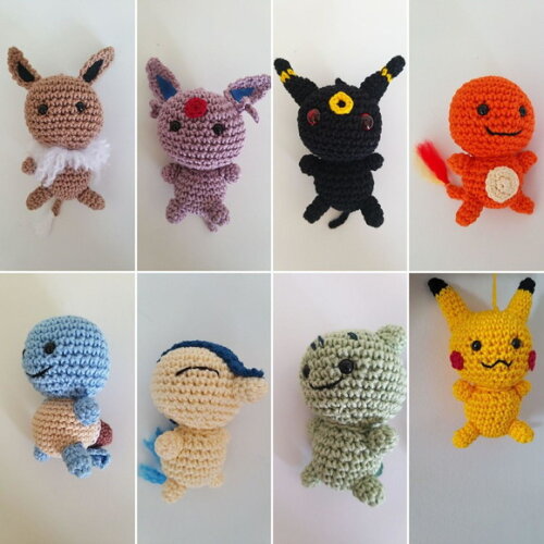 Lembrancinhas Pokemon Amigurumi Chaveiro