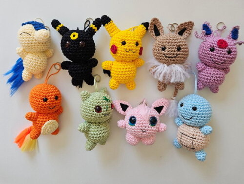 Lembrancinhas Pokemon Amigurumi Chaveiro