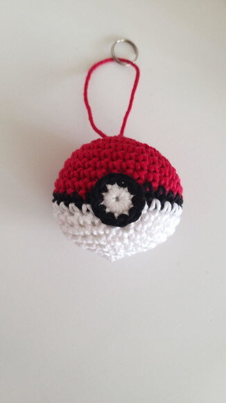 Lembrancinhas Pokemon Pokebola Amigurumi Chaveiro