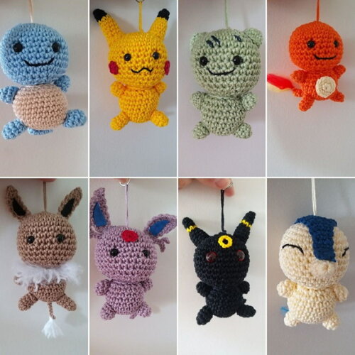 Lembrancinhas Pokemon Amigurumi Chaveiro