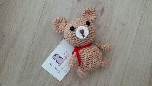 Lembrancinhas ursinho amigurumi chaveiro