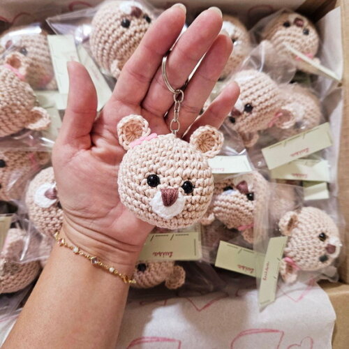 Lembrancinhas Ursinha Amigurumi Chaveiro