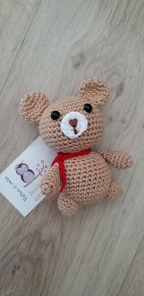 Lembrancinhas ursinho amigurumi chaveiro