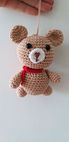 Lembrancinhas ursinho amigurumi chaveiro