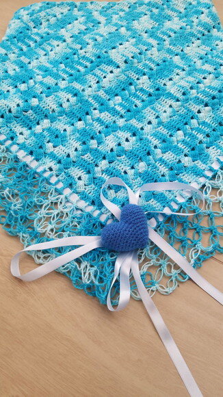 Manta Delicada Crochê para Bebê Linha