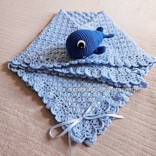 Manta para Bebê de Crochê e Amigurumi