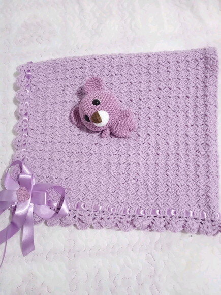 Manta para Bebê de Crochê e Amigurumi