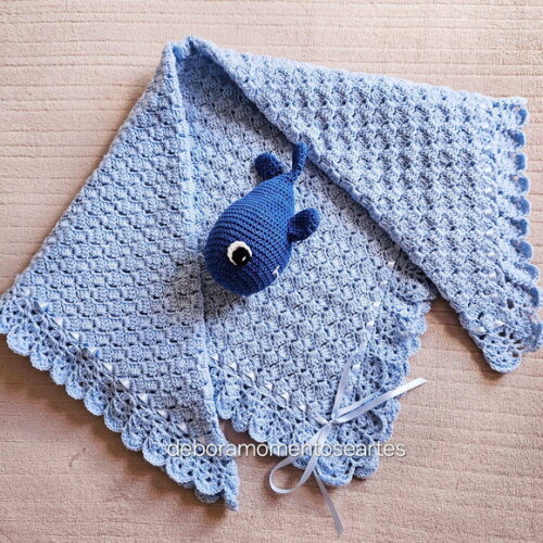 Manta para Bebê de Crochê e Amigurumi
