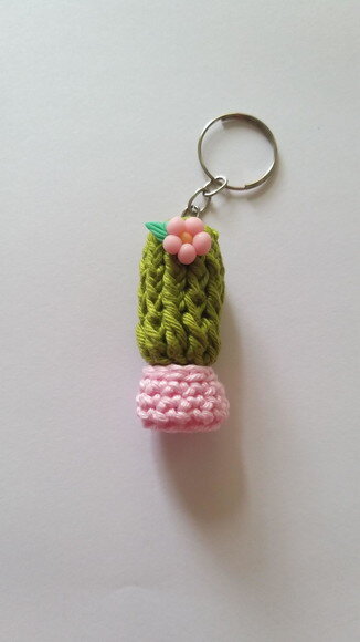 Pingente Amigurumi Mini Cacto