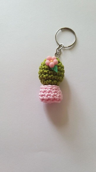 Pingente Amigurumi Mini Cacto